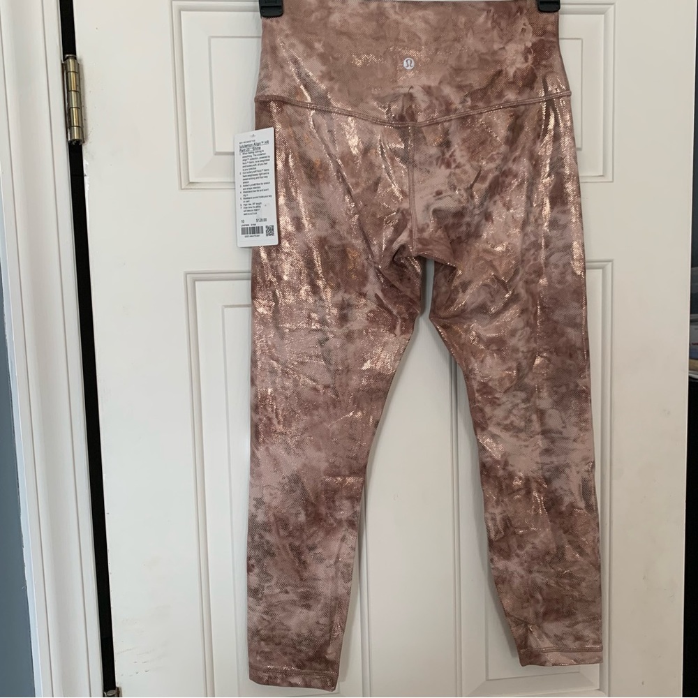 Lululemon Align High-Rise Pant 25", Shine, NWT, Size 10, Above Ankle Length